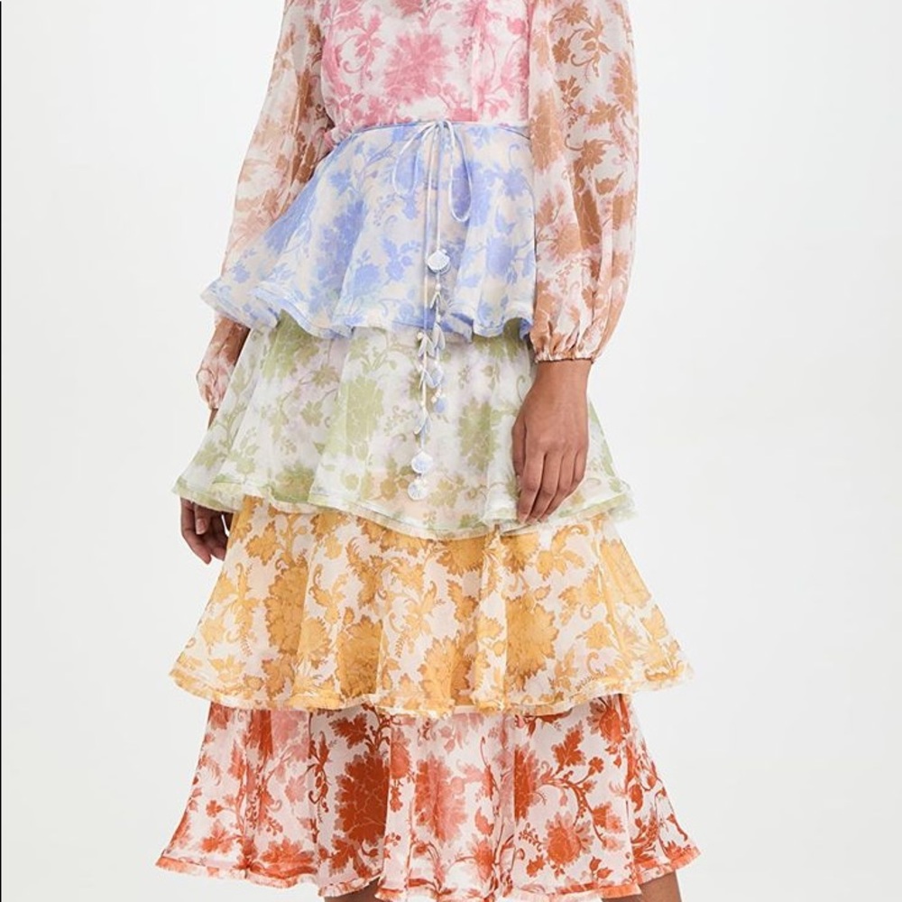 Zimmermann Postcard Flounce Midi Dress - Picture 6 of 8